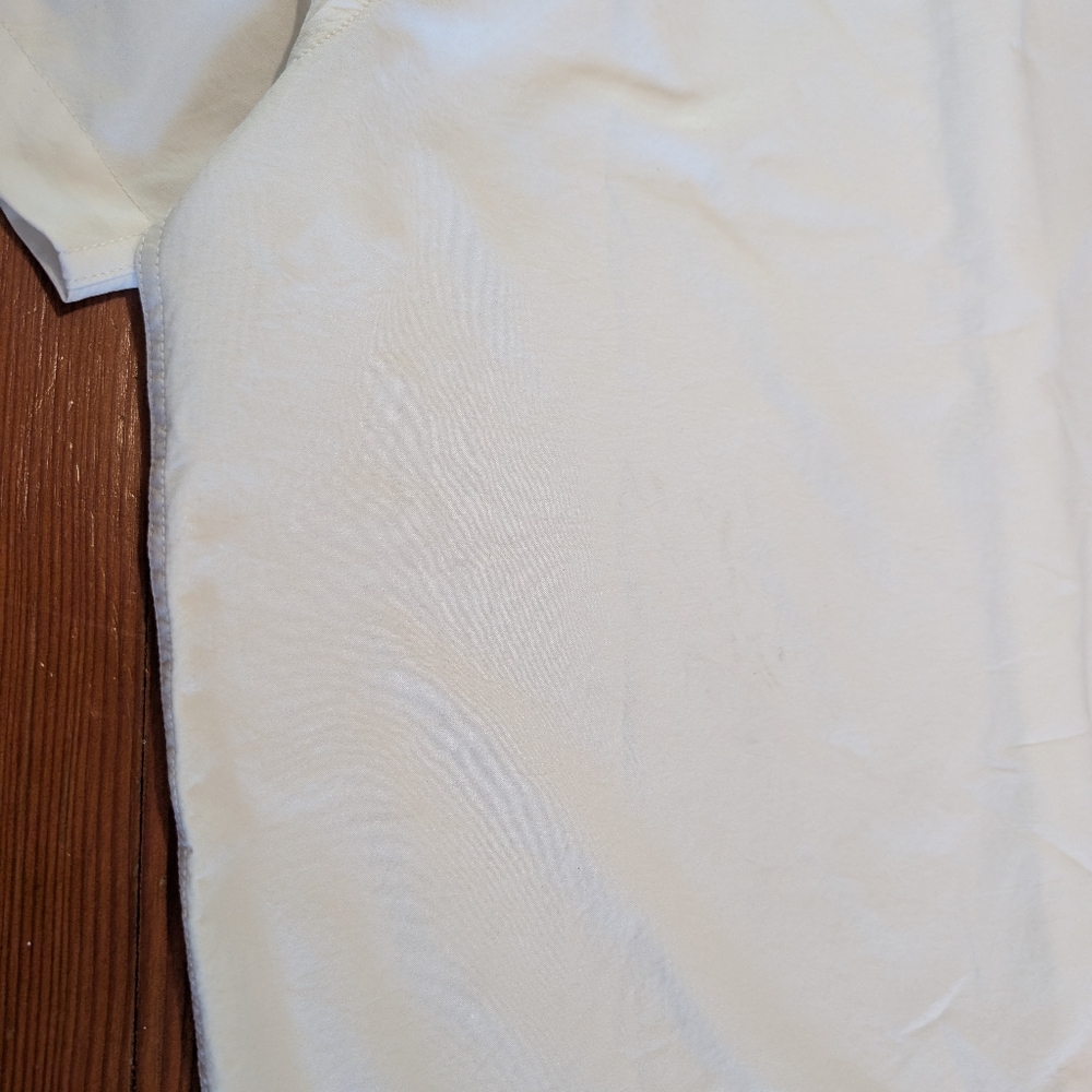 Vuori Manhattan Shirt Men Small S White Short Lightweight Stretch Button Up Flaw - Picture 4 of 7